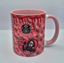 Load image into Gallery viewer, Pink 3D Effect Ghostface Mug
