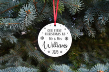 Load image into Gallery viewer, First Christmas Personalised Christmas Tree Bauble
