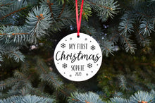 Load image into Gallery viewer, First Christmas Personalised Christmas Tree Bauble

